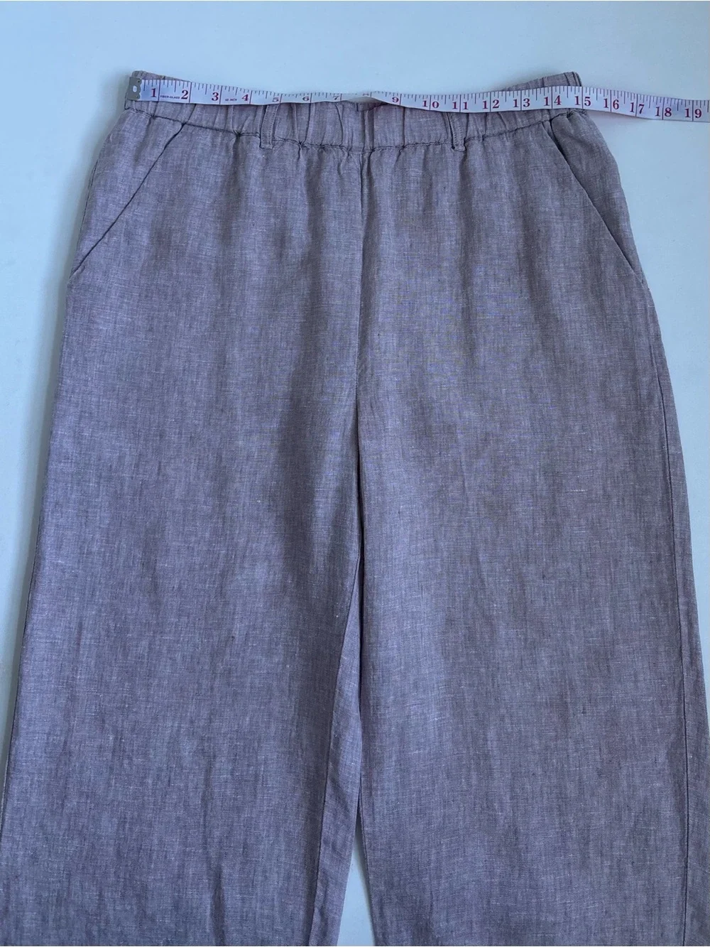Quince 100% European Linen Pants Vintage Pink Chambray Medium